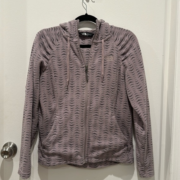 Purple North Face Fleece Hoodie Zip Jacket size M - Picture 2 of 6